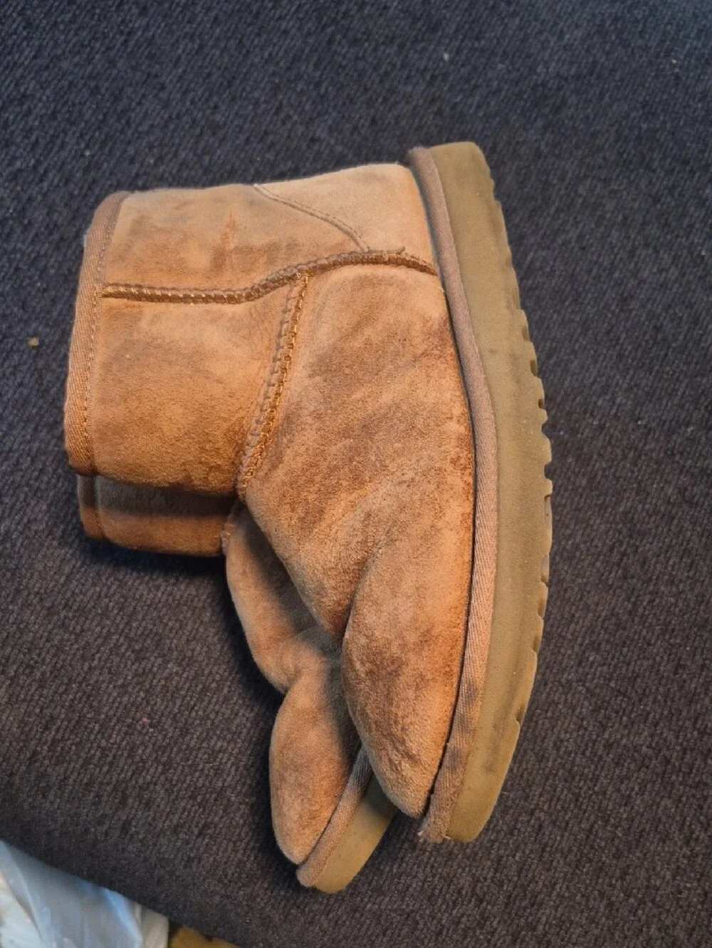 UGG Kids Chestnut Suede Shearling Boots